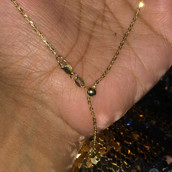 18k vermeil diamond cut adjustable chain Best Christmas birthday anniversary WOW - Picture 5 of 5